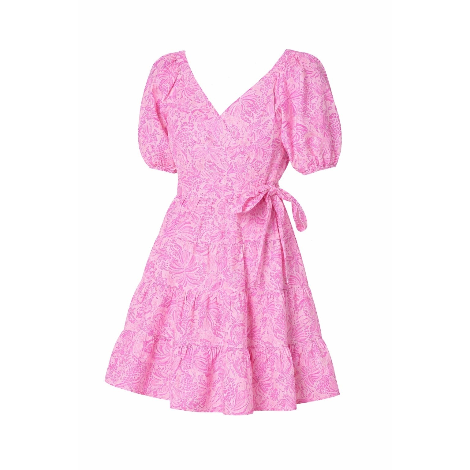 Lilly Pulitzer Iralee Wrap Dress 8 Pink Blossom Foxy Llama Nwt $238